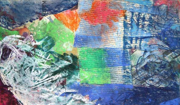 Eva Trizuljaková: Vize města, pastel (detail)